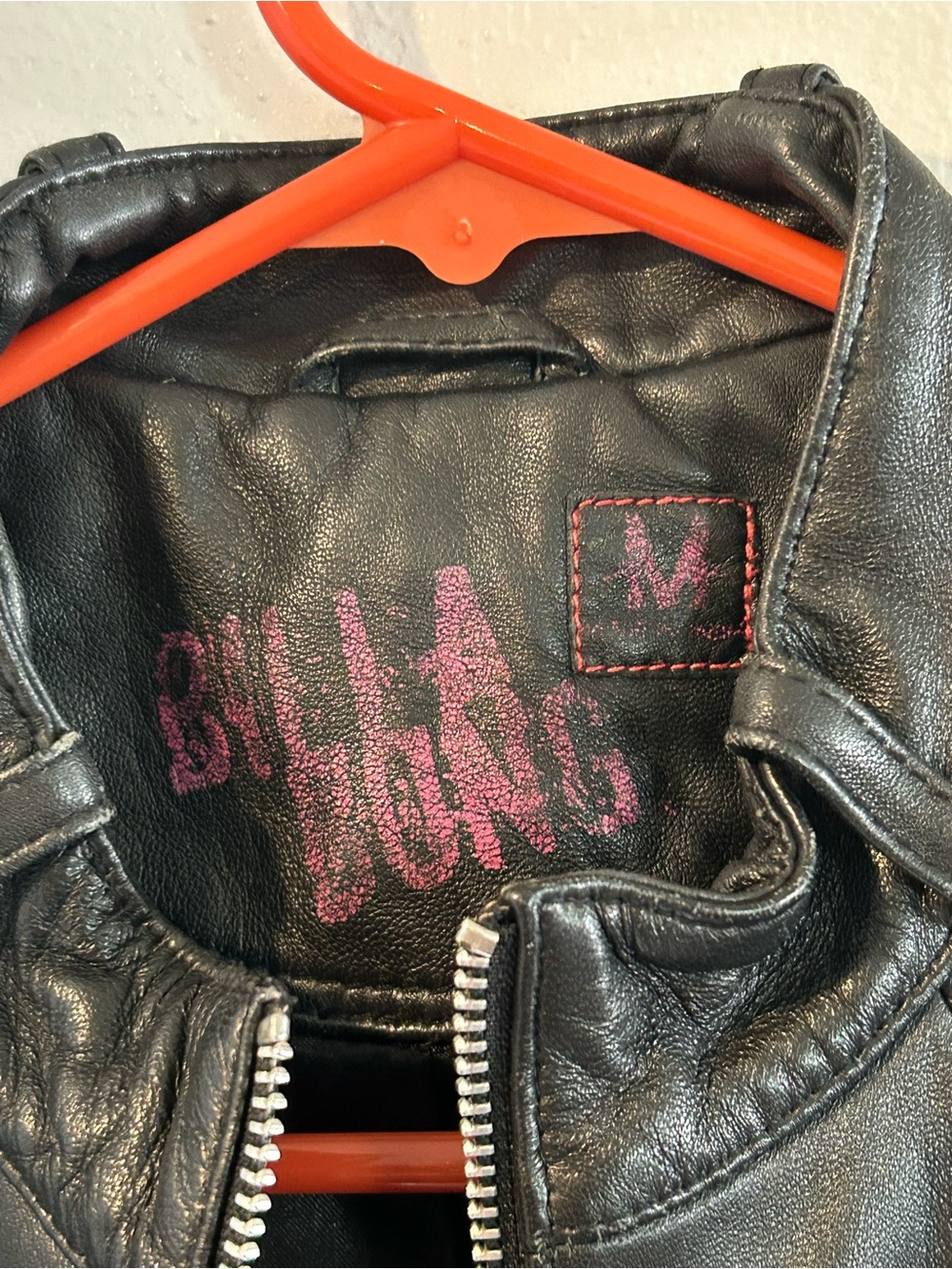 Billabong   Leather  Moto  Jacket women’s medium - Picture 3 of 5